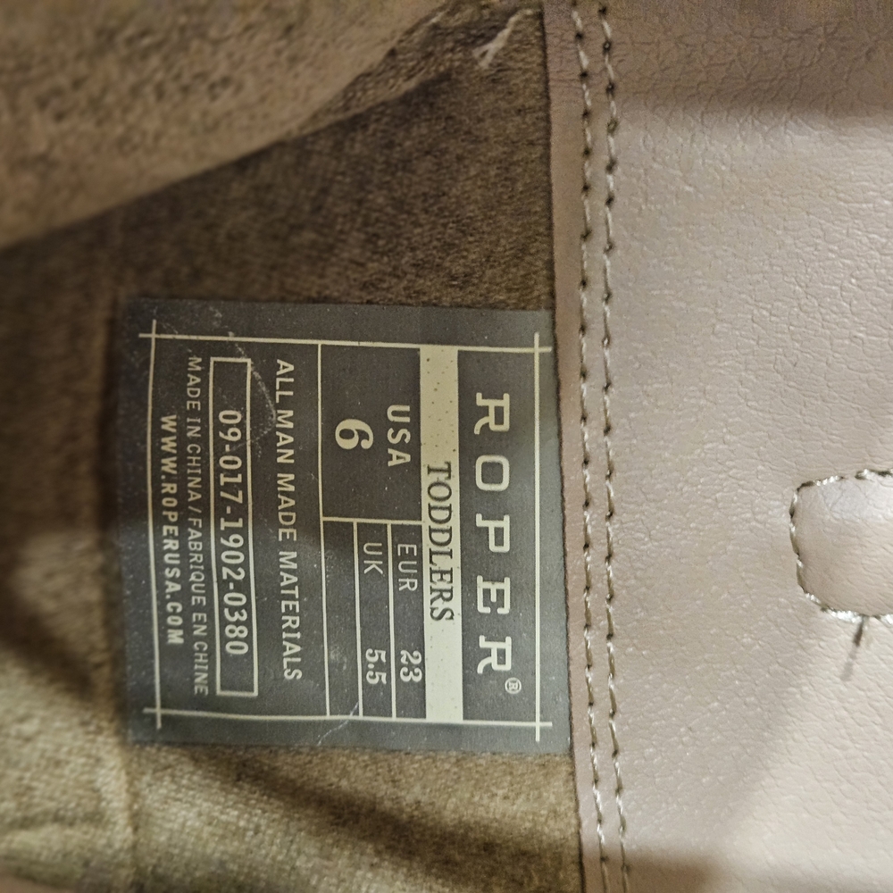Roper Brown Cowboy Boots with Flag Accents - Picture 6 of 6